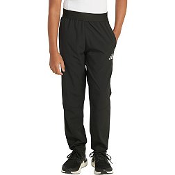 Adidas Athletic Track Pants Slim Skinny Black Boys Size M 10-12 20x25 EUC