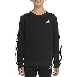 Adidas Boys' Long Sleeve Essential 3-Stripes Crewneck
