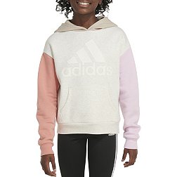 adidas Girls' Colorblock Fleece Hoodie