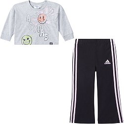 Adidas Infant Girls' Long Sleeve Graphic Tee & Flare Pant Set
