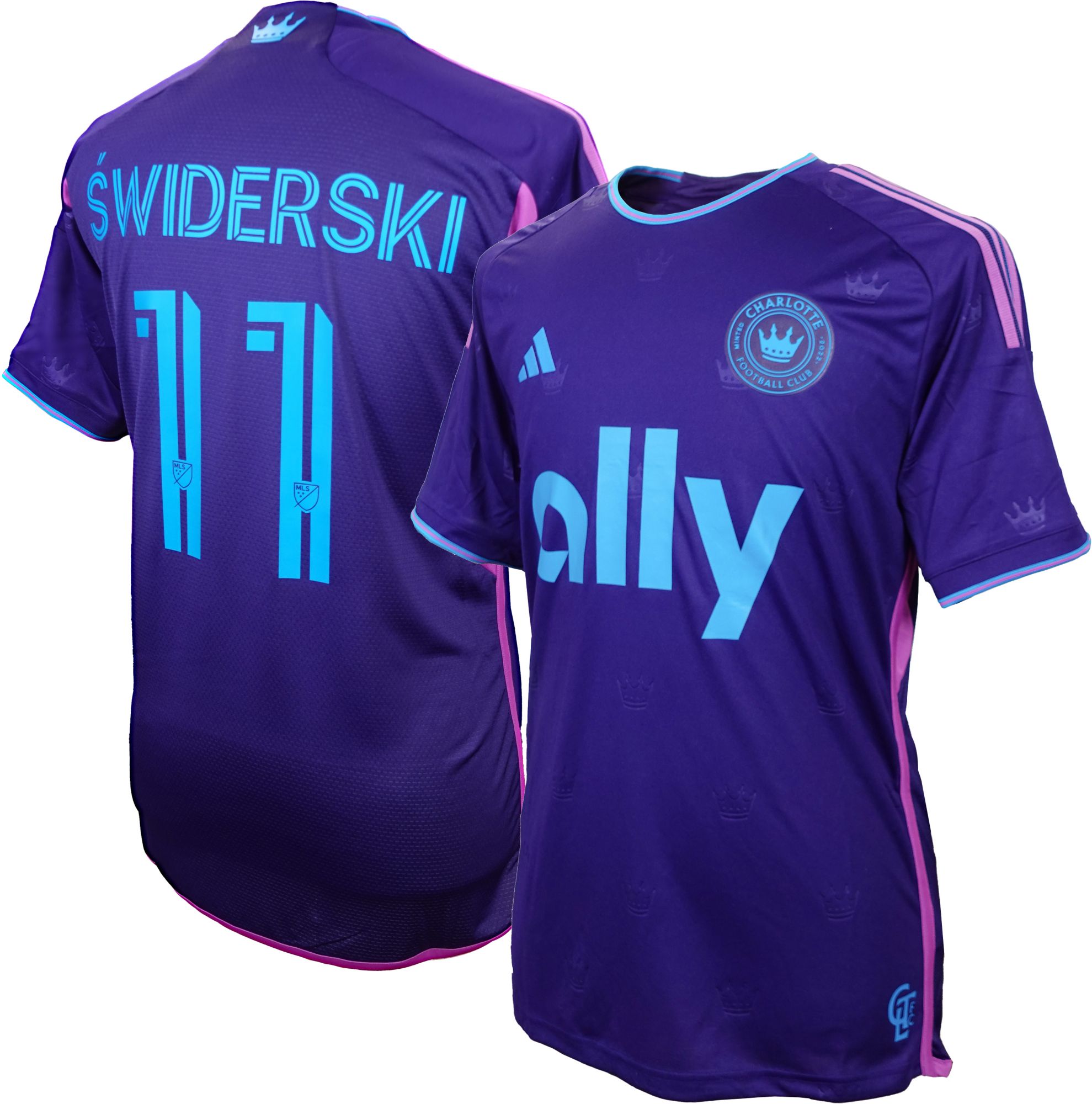 adidas Charlotte FC 2023 Karol Swiderski #11 Secondary Authentic "Crown Jewel" Jersey
