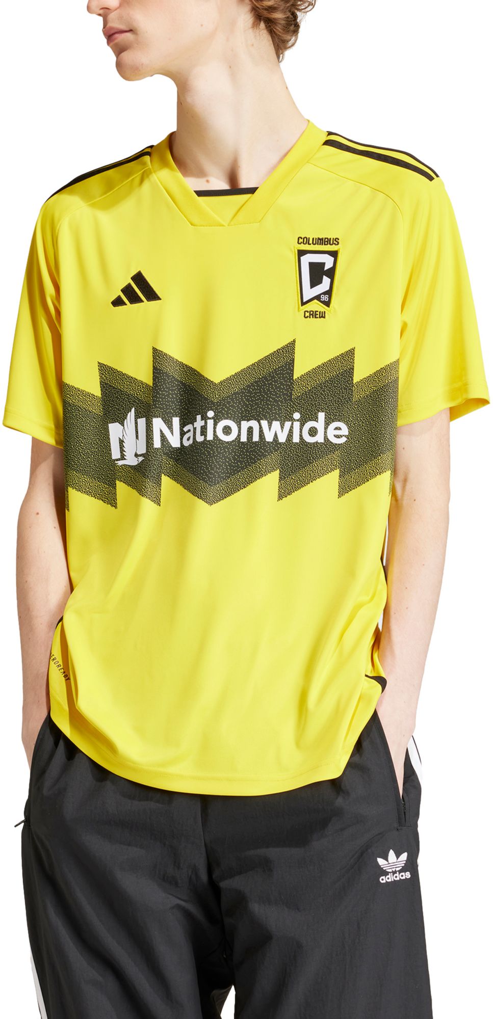 adidas Adult Columbus Crew 2024 Yellow Replica Jersey