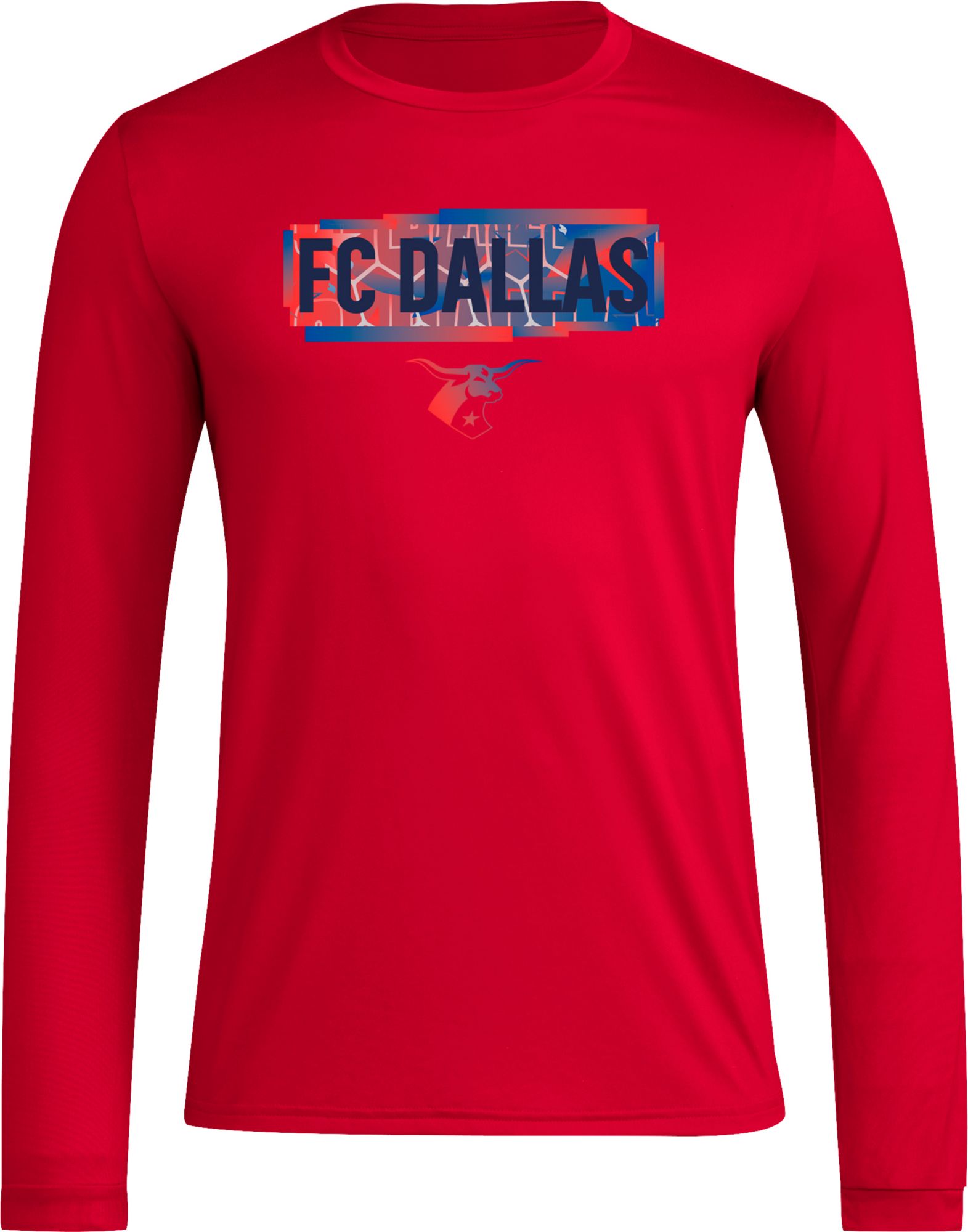 adidas Adult FC Dallas 2024 Local Pop Red Long Sleeve Shirt