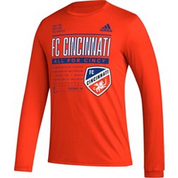 adidas FC Cincinnati DNA Orange Long Sleeve Shirt