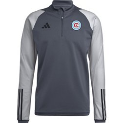 adidas Chicago Fire 2023 Grey Training Quarter-Zip Pullover Shirt
