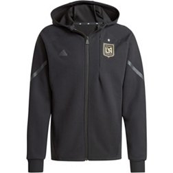 adidas Adult Los Angeles FC 2024 Black Prematch Anthem Jacket
