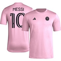 adidas Adult Inter Miami CF Lionel Messi #10 Pink T-Shirt