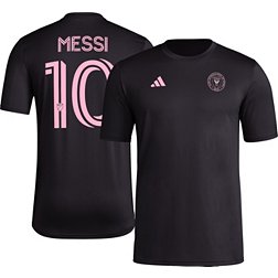 adidas Adult Inter Miami CF Lionel Messi #10 Black T-Shirt
