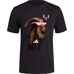 adidas Adult Miami Messi Goat LM #10 Black T-Shirt