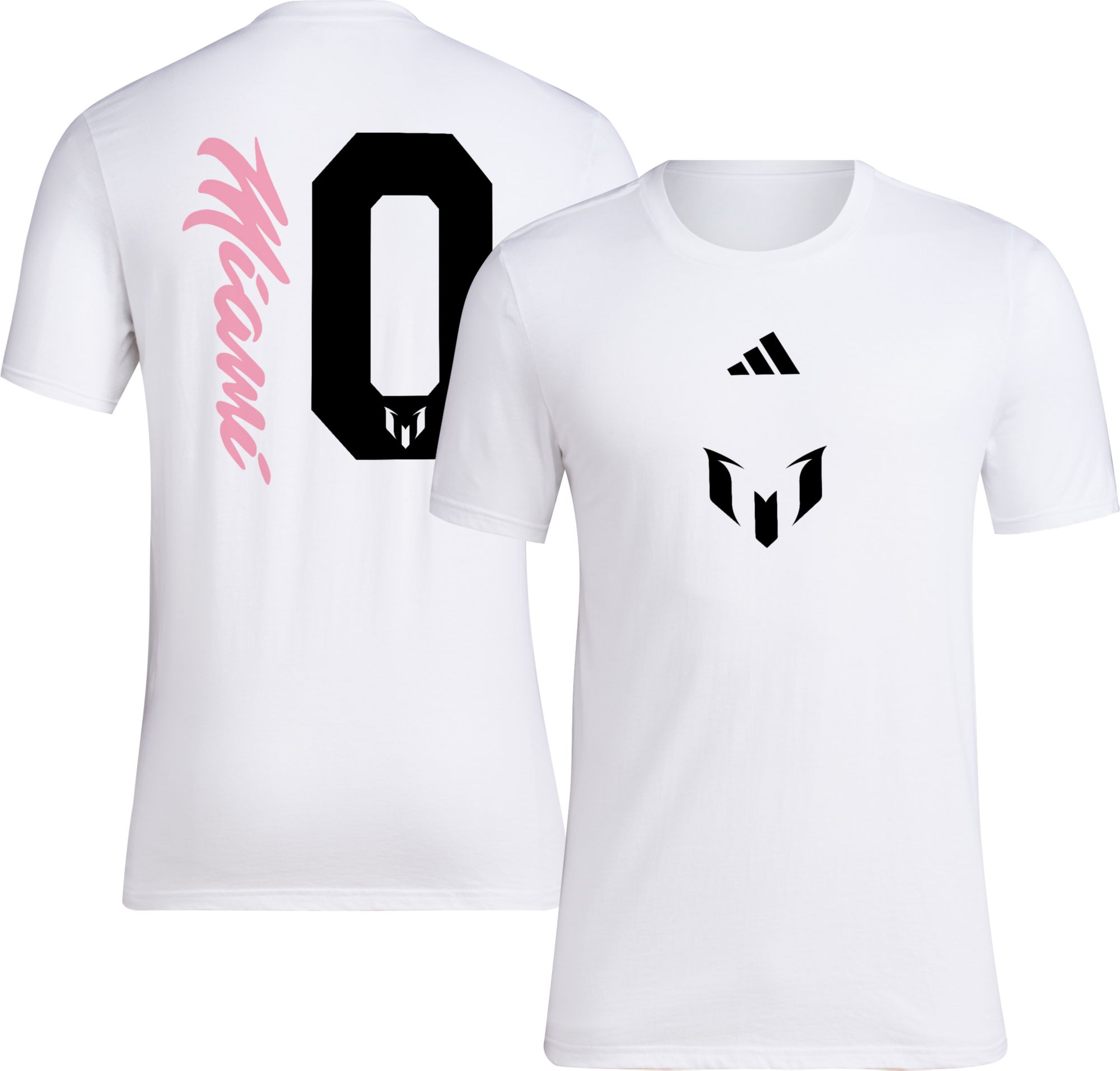 adidas Adult Inter Miami CF Messi #10 Unveil White/Pink/Black T-Shirt