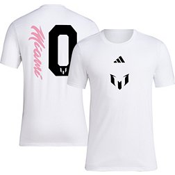 adidas Adult Inter Miami CF Messi #10 Unveil White/Pink/Black T-Shirt