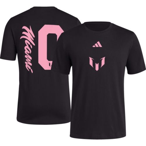 adidas Adult Inter Miami CF Lionel Messi #10 Black T-Shirt