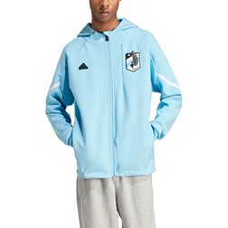 adidas Adult Minnesota United FC 2024 Blue Prematch Anthem Jacket