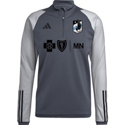 adidas Minnesota United FC 2023 Grey Training Quarter-Zip Pullover Shirt