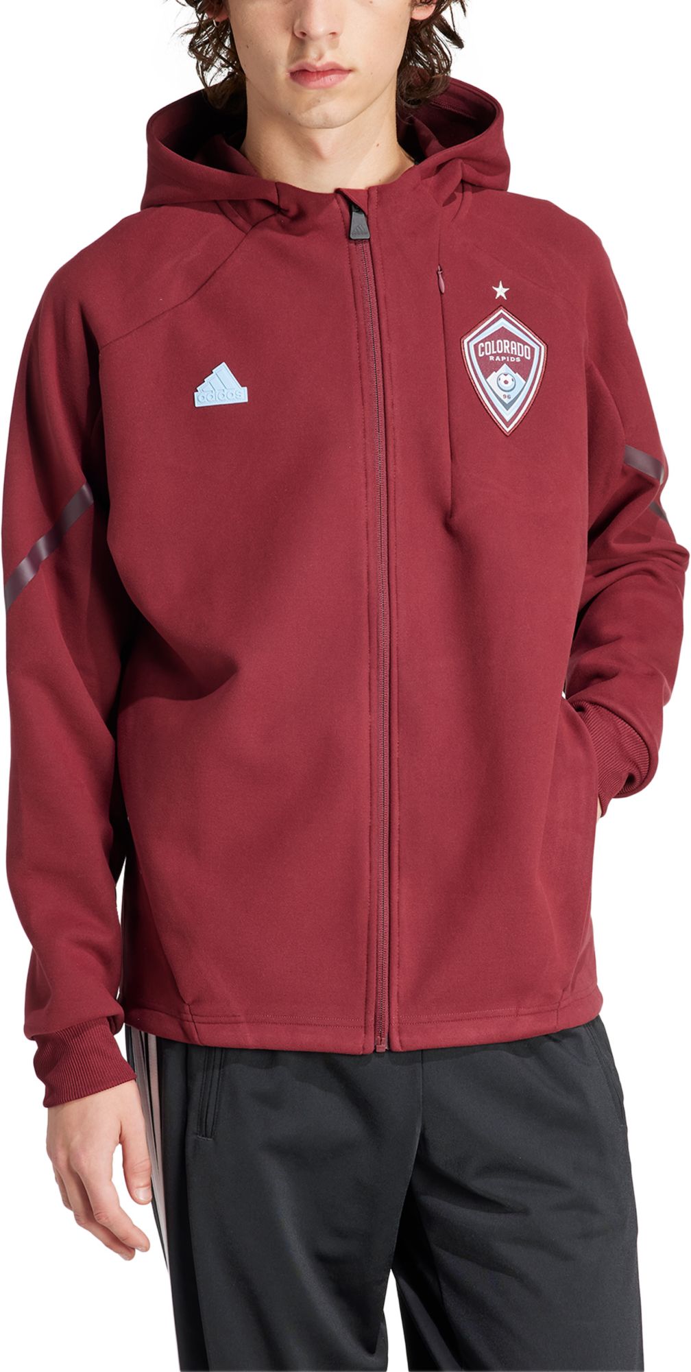 adidas Adult Colorado Rapids 2024 Red Prematch Anthem Jacket