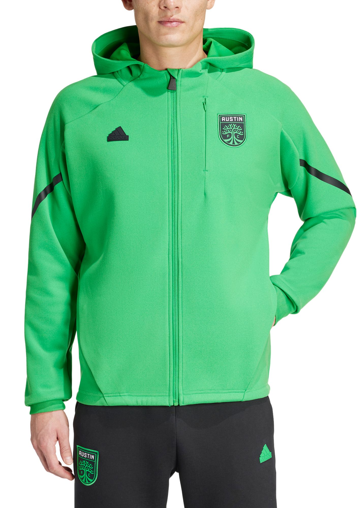 adidas Adult Austin FC 2024 Green Prematch Anthem Jacket