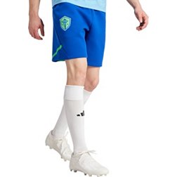 adidas Adult Seattle Sounders 2024 Travel Blue Shorts