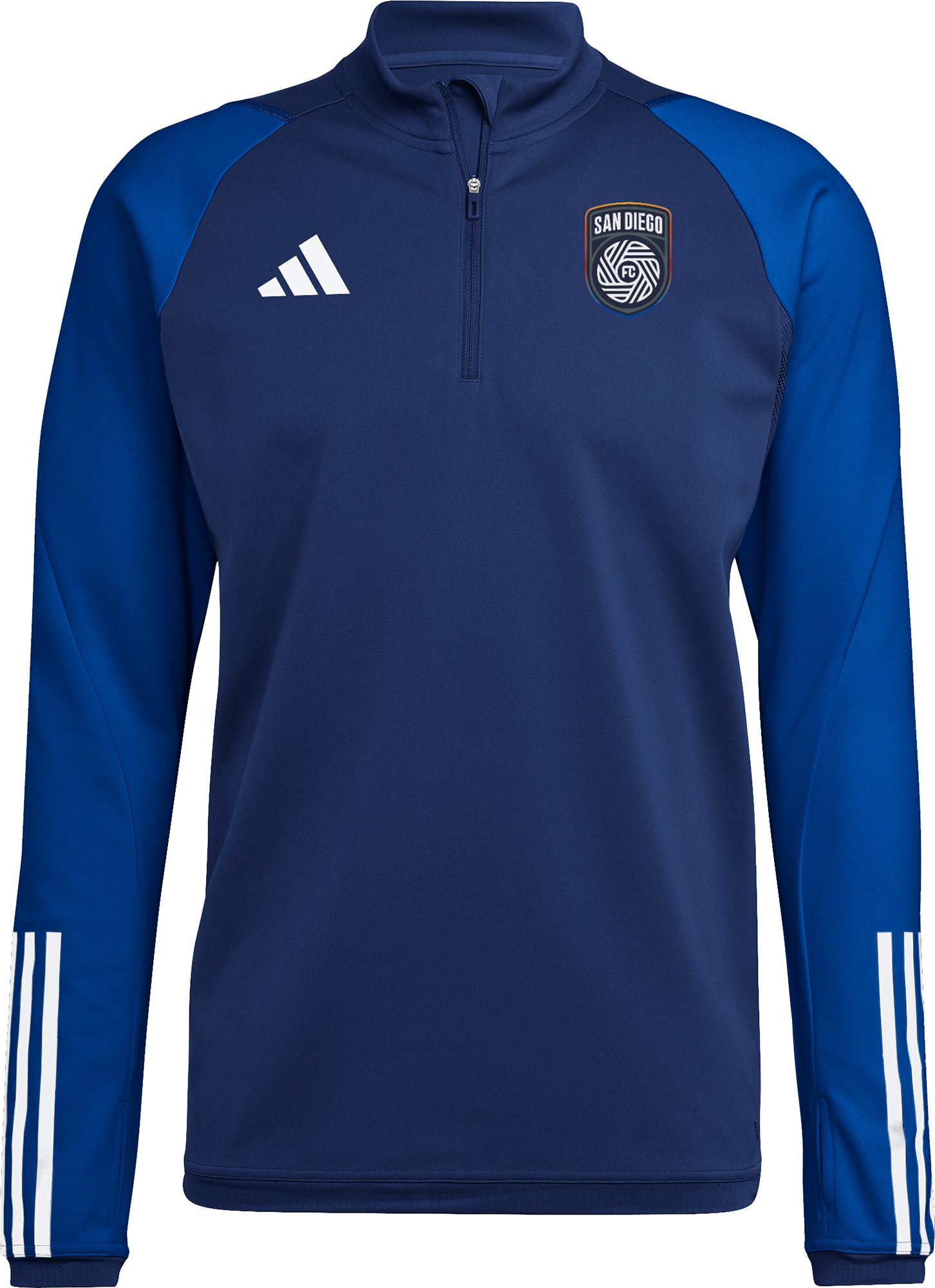adidas Adult San Diego FC 2023 Blue Training Quarter-Zip Pullover Shirt