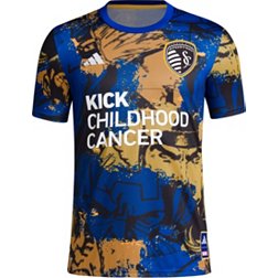 adidas Sporting Kansas City 2023 Kick Childhood Cancer Purple Prematch Jersey