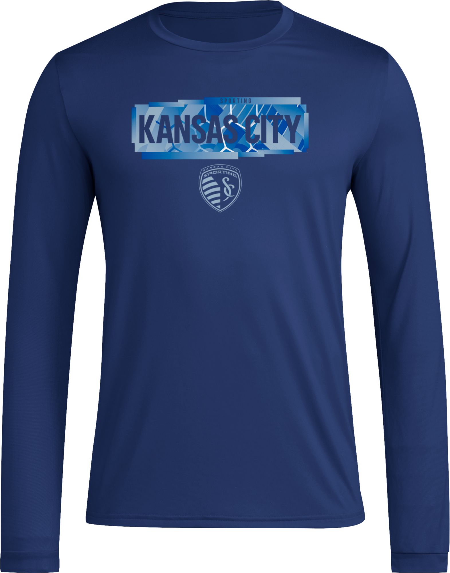 adidas Adult Sporting Kansas City 2024 Local Pop Navy Long Sleeve Shirt