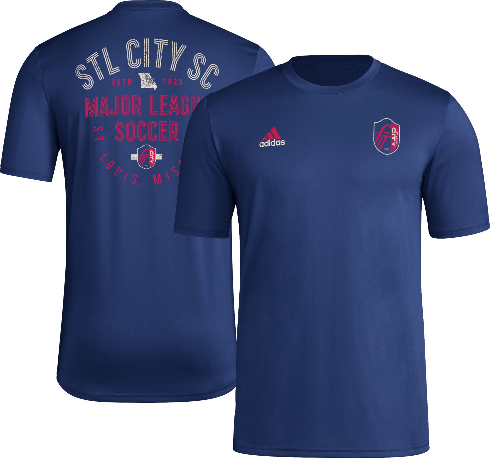 adidas Adult St. Louis City SC 2024 Local Stoic Navy T-Shirt