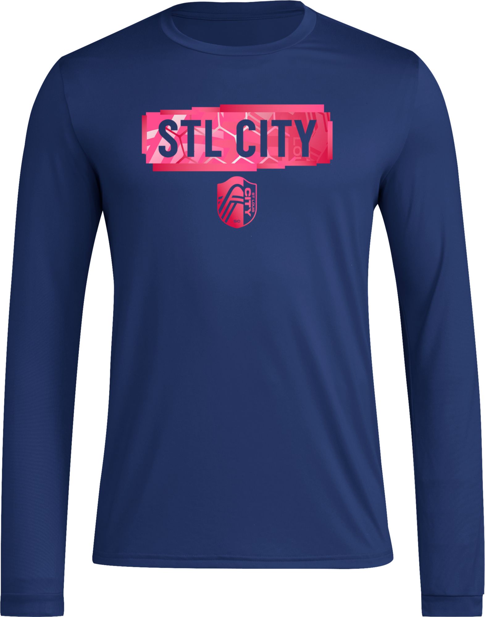 adidas Adult St. Louis City SC 2024 Local Pop Navy Long Sleeve Shirt