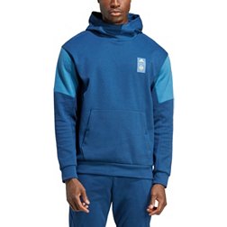 adidas Seattle Sounders '23 Blue Travel Pullover Hoodie