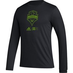adidas Seattle Sounders Icon Black Long Sleeve Shirt