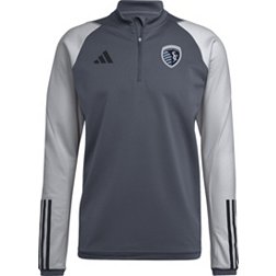 adidas Sporting Kansas City '23 Grey Training Quarter-Zip Pullover Shirt