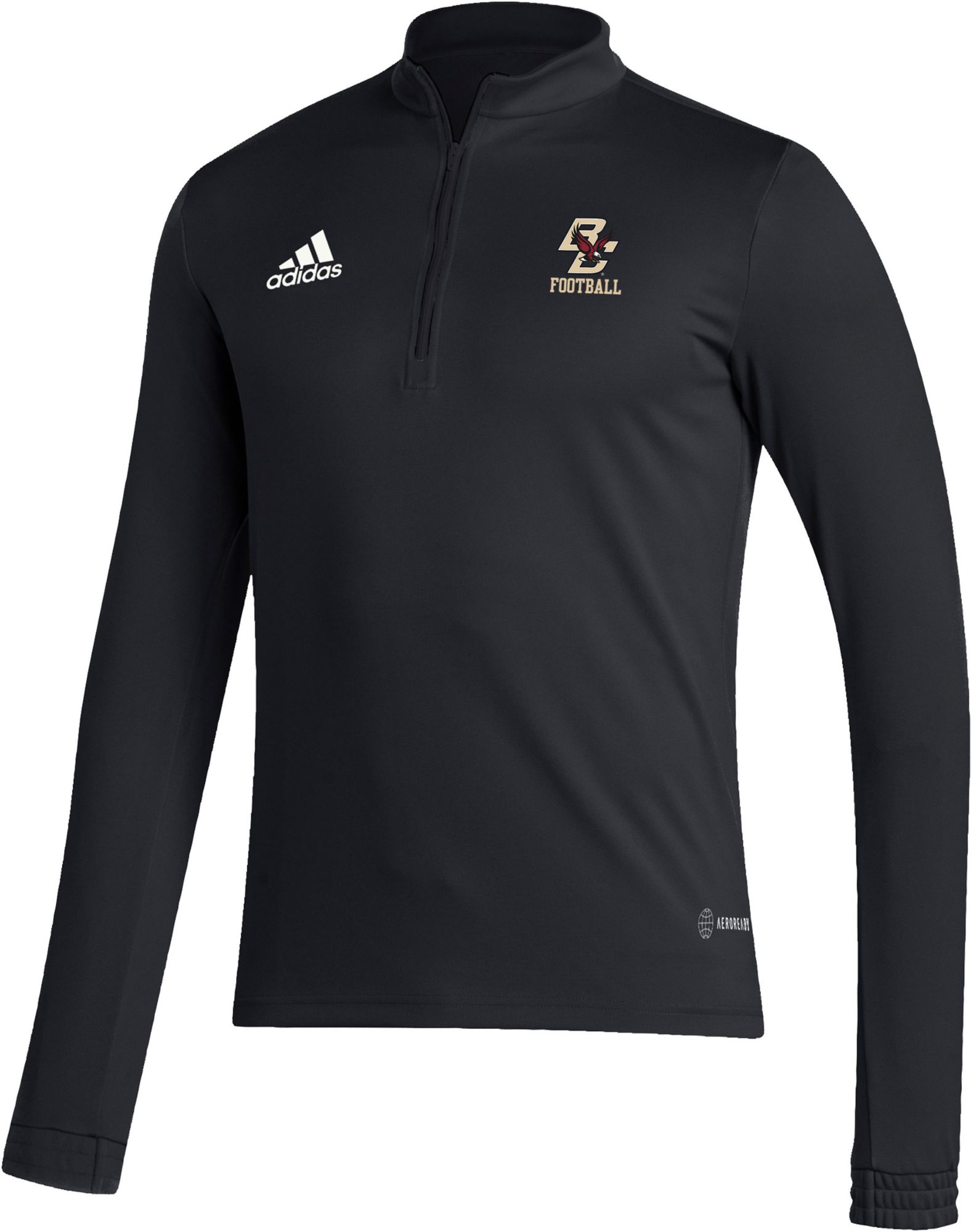 adidas Men's Boston College Eagles Black Entrada 1/4 Zip Pullover