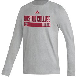 adidas Men's Boston College Eagles Grey Fresh Long Sleeve T-Shirt