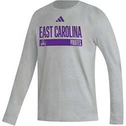 adidas Men's East Carolina Pirates Grey Fresh Long Sleeve T-Shirt