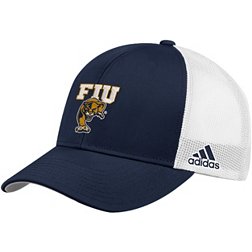 adidas Men's FIU Golden Panthers Blue Structured Adjustable Trucker Hat