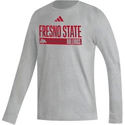adidas Men's Fresno State Bulldogs Grey Fresh Long Sleeve T-Shirt