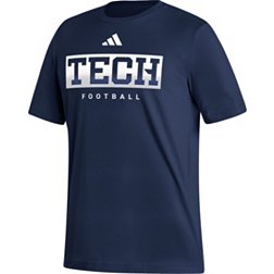 adidas Men's Georgia Tech Yellow Jackets Navy Football T-Shirt