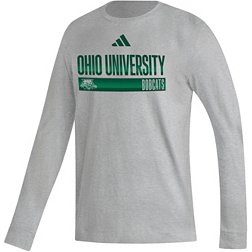 adidas Men's Ohio Bobcats Grey Fresh Long Sleeve T-Shirt