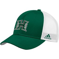 adidas Men's Hawai'i Warriors Green Structured Adjustable Trucker Hat