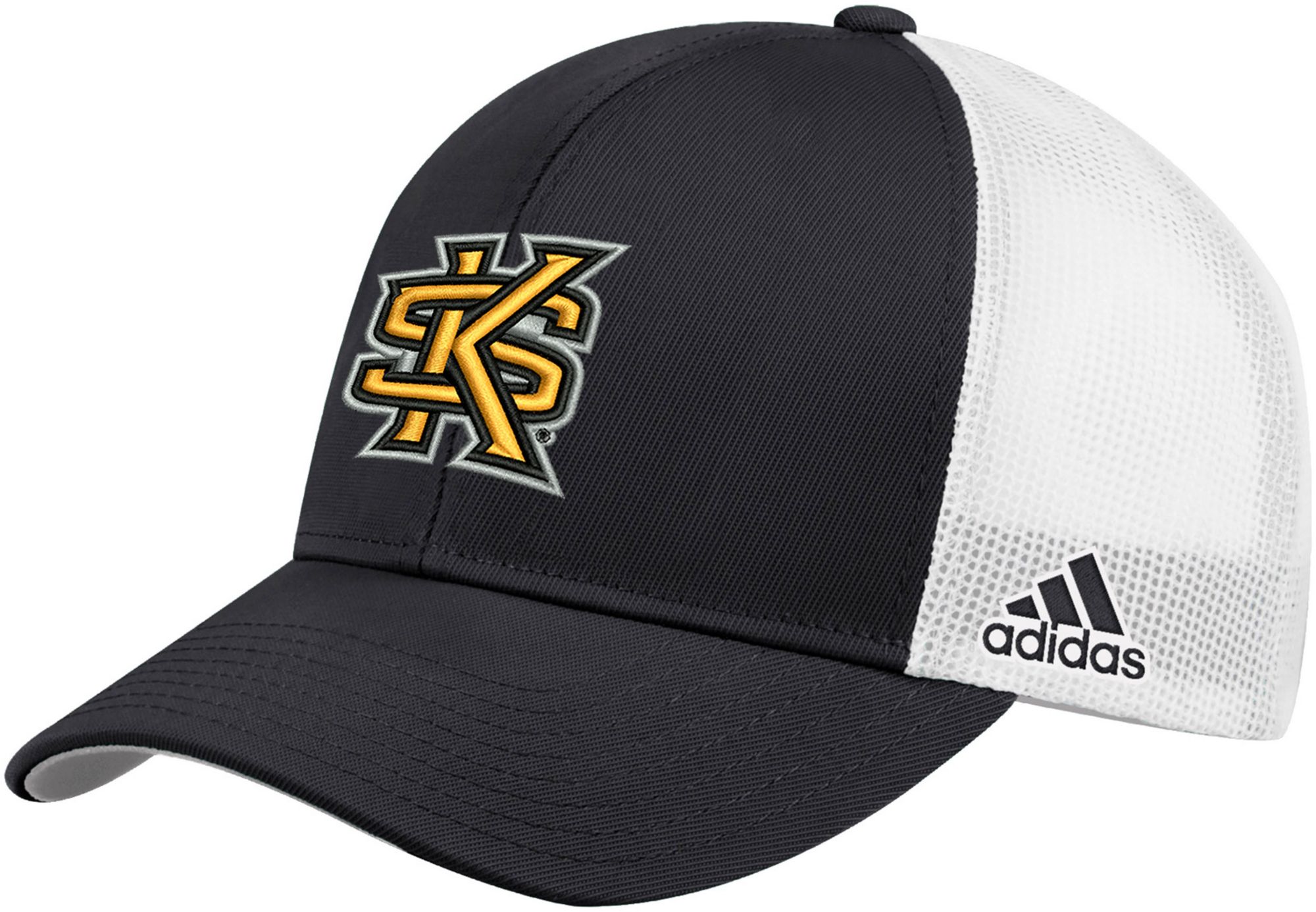 adidas Men's Kennesaw State Owls Black Structured Adjustable Trucker Hat