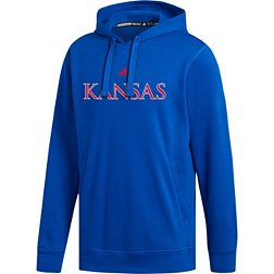 adidas Men's Kansas Jayhawks Blue Pullover Hoodie