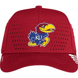 adidas Men's Kansas Jayhawks Crimson Performance Structured Adjustable Hat