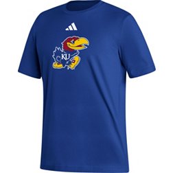 adidas Men's Kansas Jayhawks Blue Logo T-Shirt