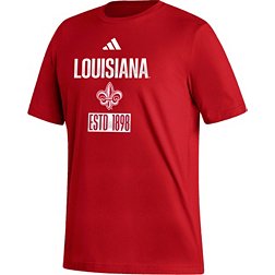 Image One Adult Louisiana-Lafayette Ragin' Cajuns Red Color Circles T-Shirt, Men's, Small | Holiday Gift