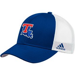 adidas Men's Louisiana Tech Bulldogs Blue Structured Adjustable Trucker Hat