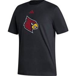 Men's Champion Red Louisville Cardinals Athletics Logo Stack Pullover Sweatshirt Size: Medium