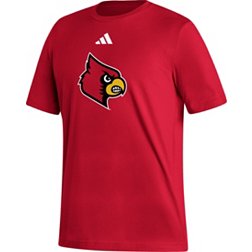adidas Men's Louisville Cardinals Cardinal Red Logo T-Shirt