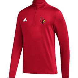 adidas Men's Louisville Cardinals Cardinal Red Golf Fleece 1/4 Zip