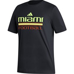 adidas Men's Miami Hurricanes Black Ghost T-Shirt