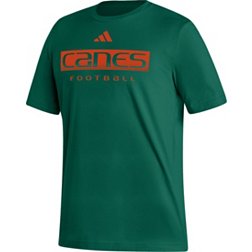 adidas Men's Miami Hurricanes Green Football T-Shirt