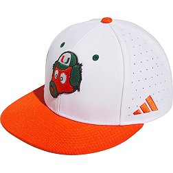 adidas Men's Miami Hurricanes White Fitted Performance Hat