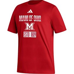 adidas Men's Miami RedHawks  Red Amplifier T-Shirt